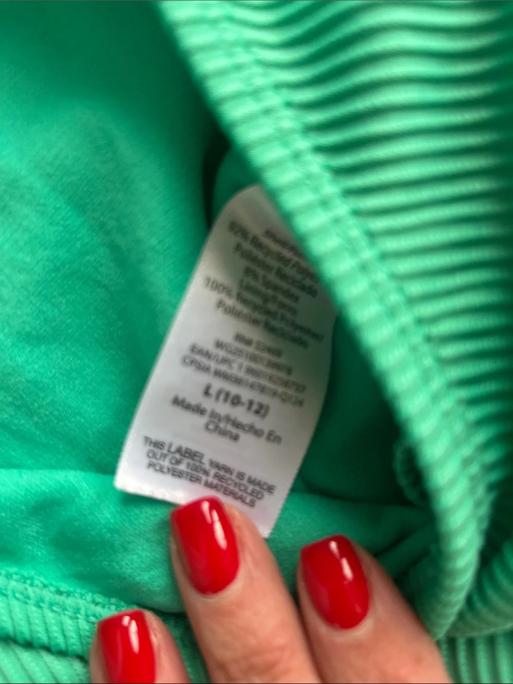 Marshalls Two-Tone Aqua Teal Ribbed Girls One-Piece Swimsuit